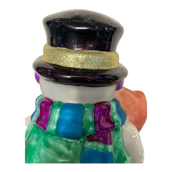 Vintage Carlton Cards Ceramic Snowman Figurine – 14” Tall - Picture 3 of 9